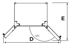 VALBERG SBS 573 WD C X625C - Space requirement diagram - 2