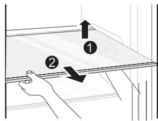 VALBERG SBS 573 WD C X625C - De glazen legplanken reinigen - 1