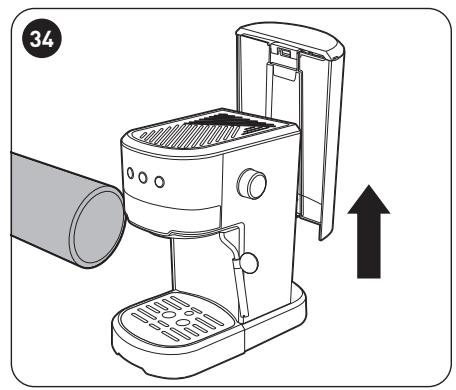 VALBERG PUMPCOFFEE M1 - Make hot water / Préparation d'eau chaude / Heet water make / Preparar agua caliente - 1