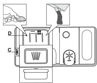 HOTPOINT H4FD641A 14S41DB - RELLENAR EL DISPENSADOR DE DETERGENTE - 1