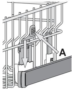 HOTPOINT H4FD641A 14S41DB - ADJUSTING THE HEIGHT OF THE UPPER RACK - 1