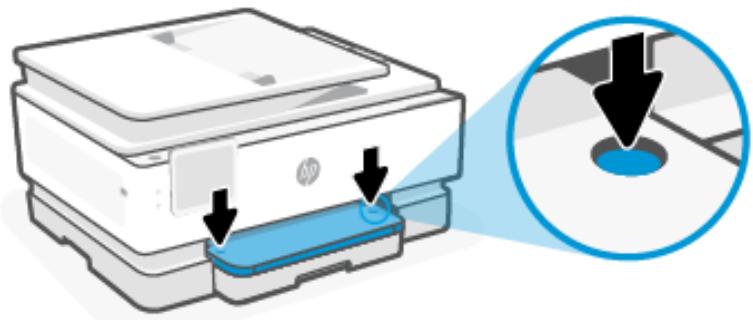 HP OJ PRO 8124e - Élimination d'un bourrage papier du bac d'entrée - 1