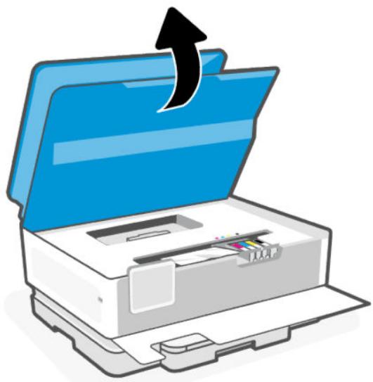 HP OJ PRO 8124e - Élimination d'un bourrage papier au niveau de la zone d'impression - 2