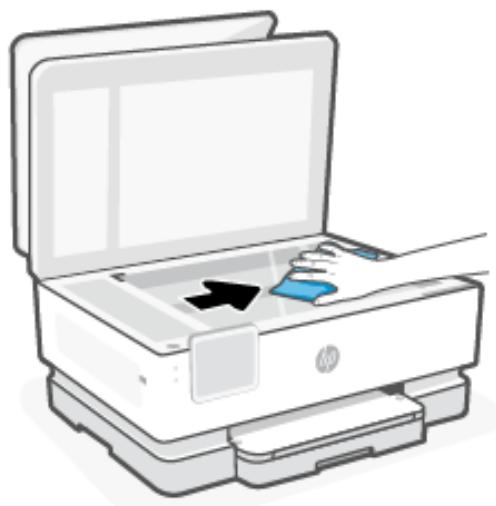 HP OJ PRO 8124e - Nettoyage de la vitre du scanner - 3