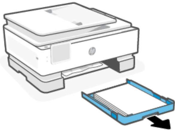 HP OJ PRO 8124e - Élimination d'un bourrage papier du bac d'entrée - 2