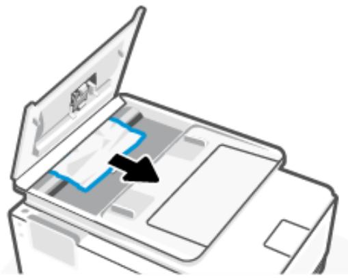 HP OJ PRO 8124e - Élimination d'un bourrage papier dans le chargeur de documents - 2