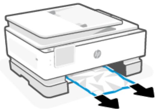 HP OJ PRO 8124e - Élimination d'un bourrage papier du bac d'entrée - 3