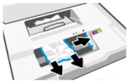 HP OJ PRO 8124e - Élimination d'un bourrage papier au niveau de la zone d'impression - 3