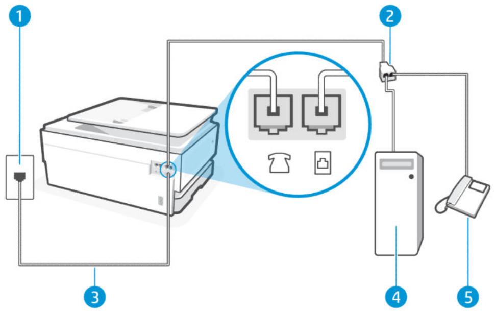 HP OJ PRO 8124e - Figure 7-2 Exemple de séparateur parallele - 2
