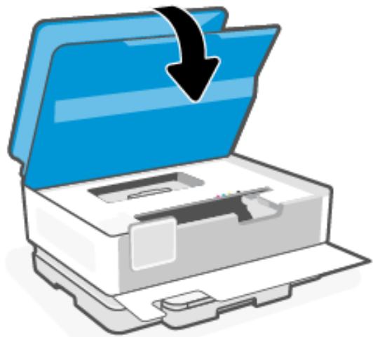 HP OJ PRO 8124e - Élimination d'un bourrage papier au niveau de la zone d'impression - 7