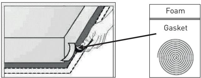 VALBERG IH 3 TB 342C - Do not install the hob without the foam gasket! - 1