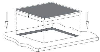 VALBERG IH 3 TB 342C - - Fix hob to cabinet - 1