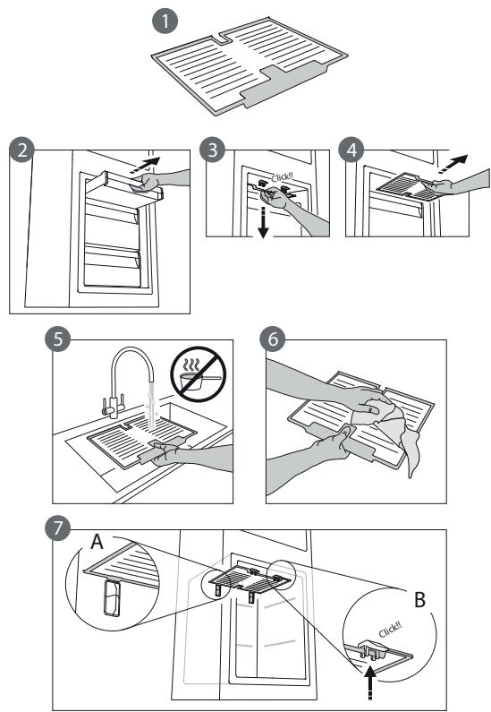 HOTPOINT 8A2ES - Procedure to clean the stop frost accessory - 1