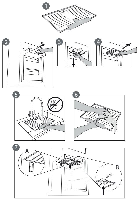 HOTPOINT 8A2ES - Procedure de nettoyage de l'accessoire antigivre - 1