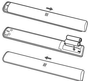 TCL 43C644 - Installation des piles - 1