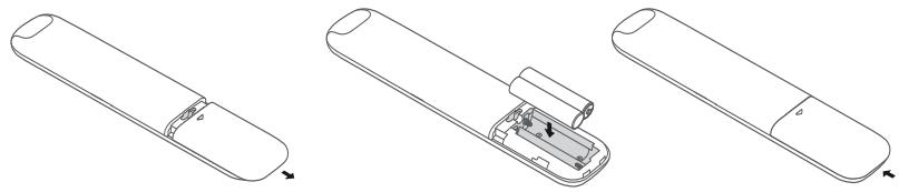 TCL 65B631 - Installation des piles - 1
