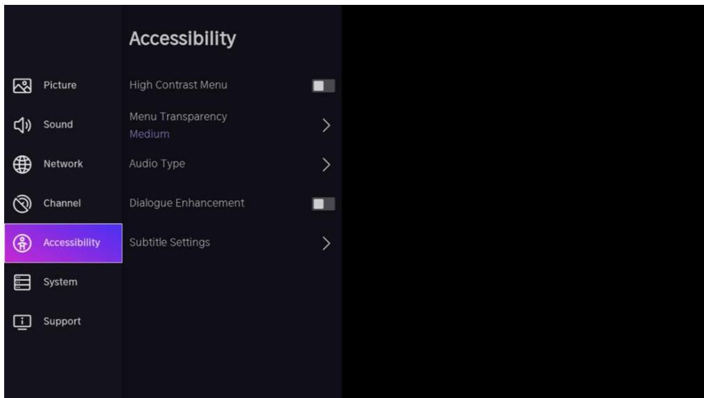 EDENWOOD ED43EA09UHD-GM - Accessibility - 2