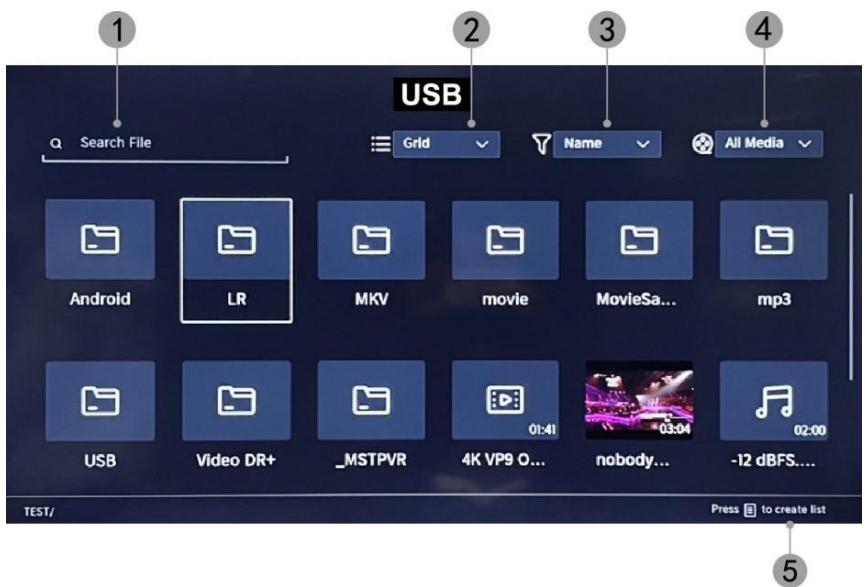 EDENWOOD ED43EA09UHD-GM - > My Apps > Media > Connected Device - 1