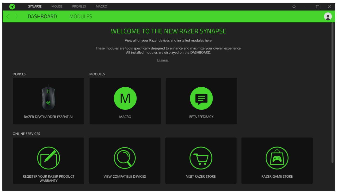 RAZER Deathadder essential noir filaire - DASHBOARD - 1