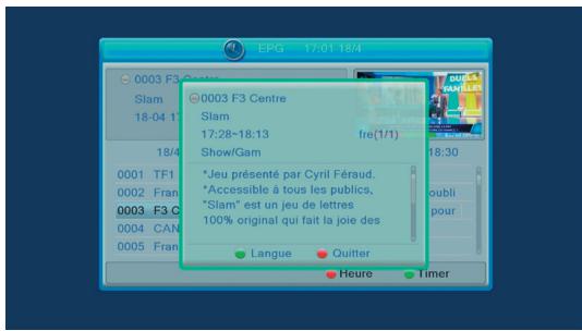 METRONIC UHD 4K S1 - - GUIDE ELECTRONIQUE DES PROGRAMMES (EPG) - 2