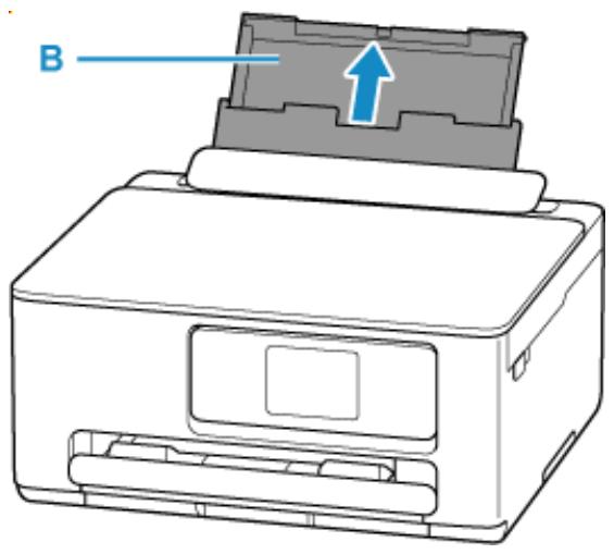 CANON TS7650i - Tirez vers le haut et repliez le support papier (B). - 1