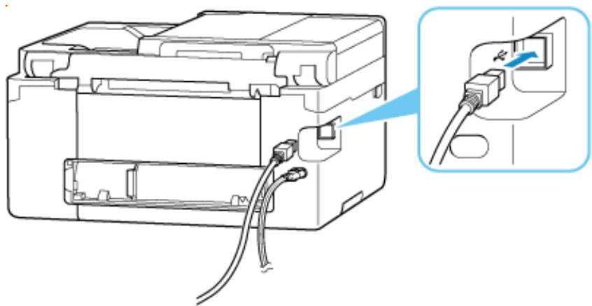 CANON TS7650i - Contrôle 1 Assurez-vous que le cable USB est correctement connecté à l'imprimante et à l'ordinateur. - 1