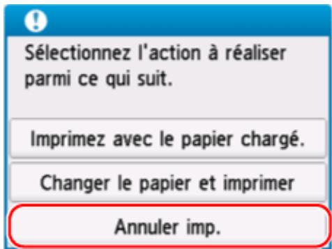 CANON TS7650i - Sélectionnez Annuler imp.. - 1