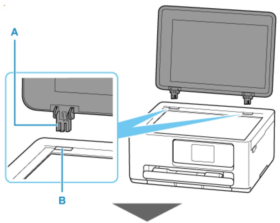 CANON TS7650i - Fixation du capot du scanner : - 1
