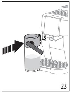 DELONGHI ECAM 220.60.B MAGNIFICA - Riempire e agganciare la caraffa latte - 6