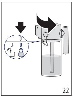 DELONGHI ECAM 220.60.B MAGNIFICA - Remplir et accrocher la carafe à lait - 5