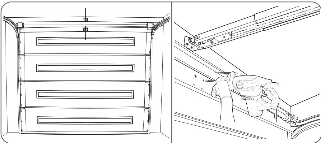 AVIDSEN STRÖMMA600 - - FIXATION DE LA MOTORISATION ASSEMBLÉE AU PLAFOND ET SUR LA PORTE - 11