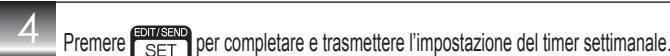 MITSUBISHI MSZ-SF25VE3 MSZ-SF35VE3 MSZ-SF42VE3 MSZ-SF50VE3 SF 2500W - Impostazione del timer settimanale - 5