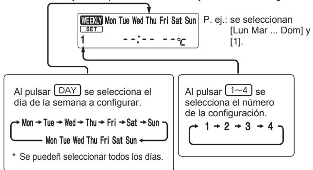 MITSUBISHI MSZ-SF25VE3 MSZ-SF35VE3 MSZ-SF42VE3 MSZ-SF50VE3 SF 2500W - Configuración del temporizador semanal - 4