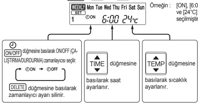 MITSUBISHI MSZ-SF25VE3 MSZ-SF35VE3 MSZ-SF42VE3 MSZ-SF50VE3 SF 2500W - Haftalık zamanlayıcının ayarlanması - 6