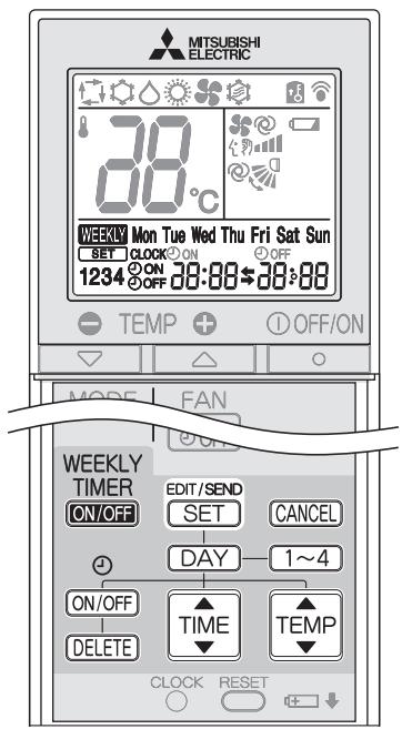 MITSUBISHI MSZ-SF25VE3 MSZ-SF35VE3 MSZ-SF42VE3 MSZ-SF50VE3 SF 2500W - FUNZIONE WEEKLY TIMER (TIMER SETTIMANALE) - 2