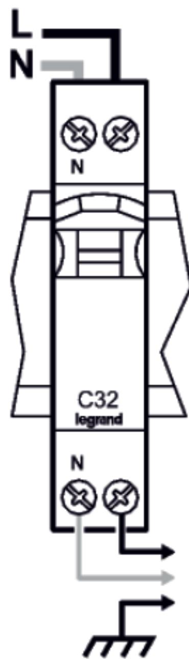 LEGRAND Dnx3 - 32 A - DISJONCTEUR 32 A Unipolaire ^+ neutre - 6
