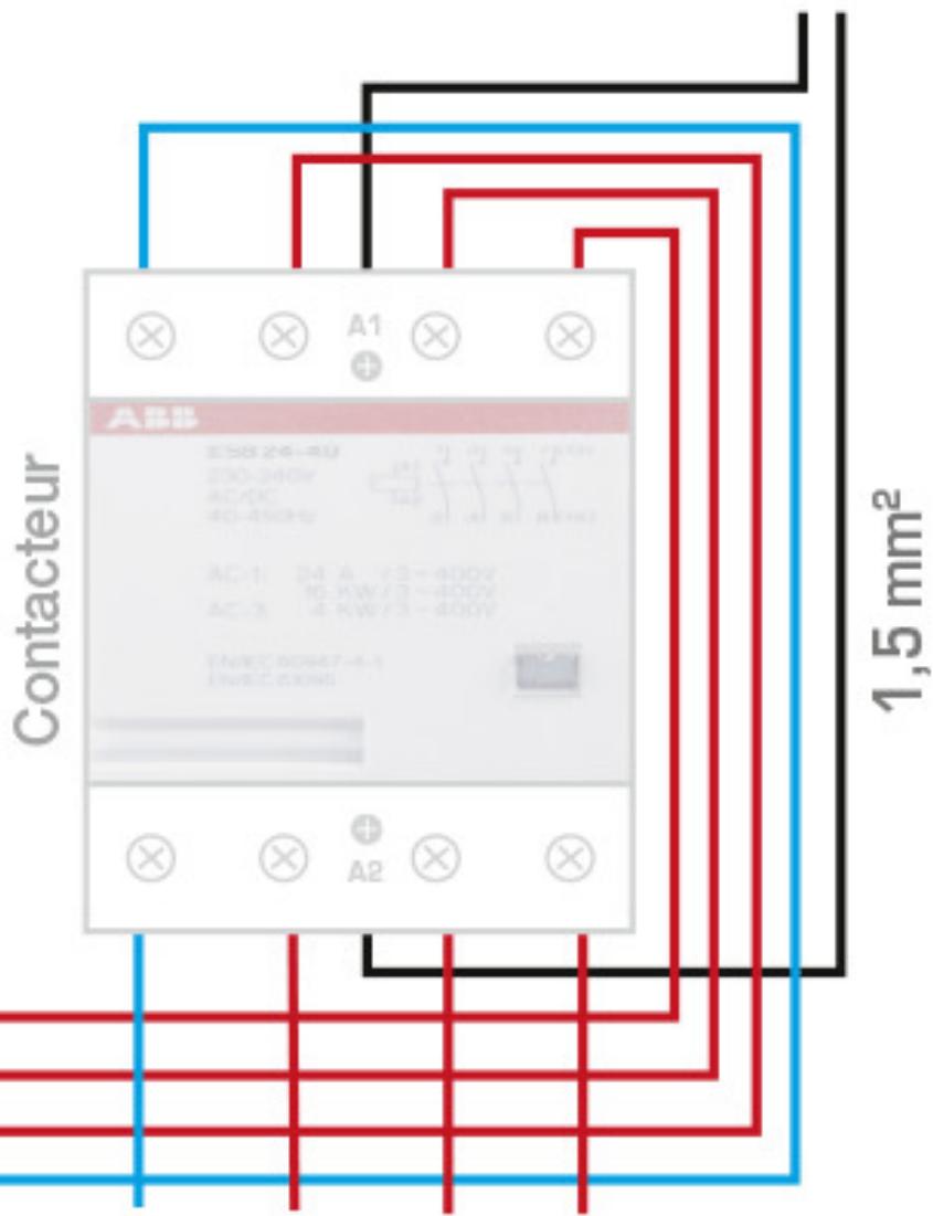 ABB tétrapolaire  20 A - Depuis interrupteur différentiel - 2