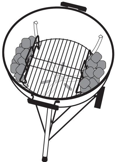 WEBER Compact kettle 47 noir - GEBRUIK VAN   SCHEIDINGSSYSTEEM   VOOR HOUTSKOOL - 2