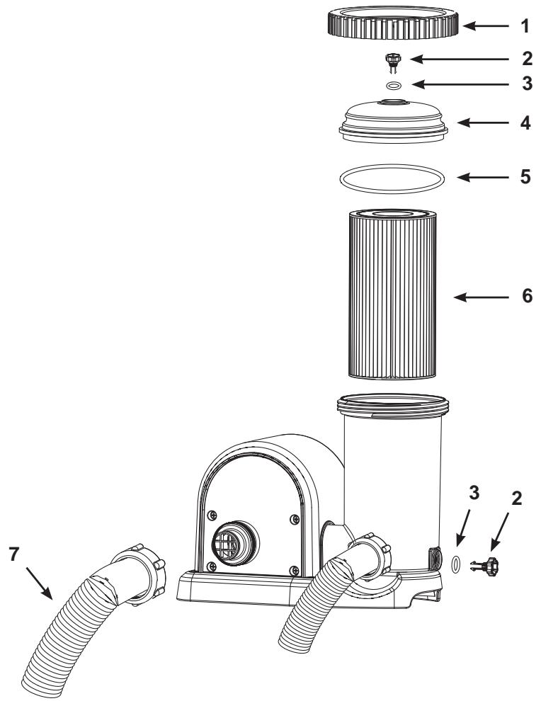 INTEX Krystal Clear 636T - DETAIL DES PIECES - 1