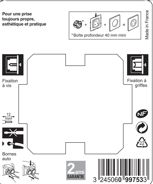 LEGRAND Prise avec terre Céliane - MECANISME - PRISE 2P+T AFFLEURANTE titane - CELIANE™ - 3