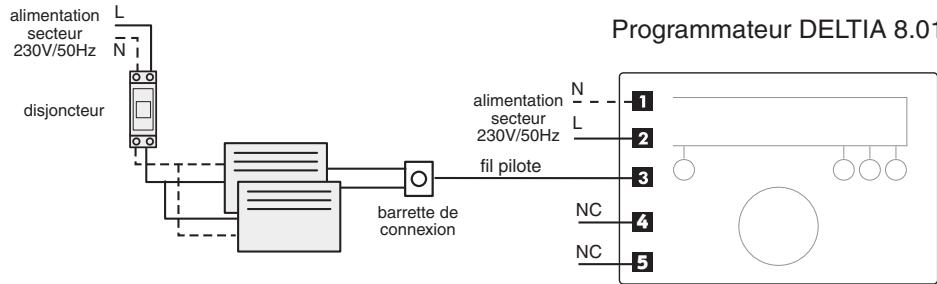 DELTA DORE Deltia 8.31 fp - 6050410 - 6050411 - 6050412 - Raccordement - 1