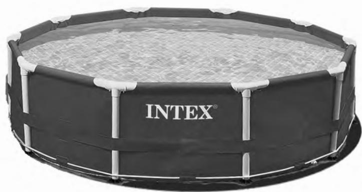 INTEX Metal Frame ronde Diam.3.66 x H.0.76 m - Piscine Tubulaire Metal Ronde - 1