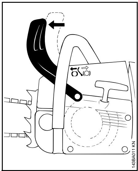 STIHL Ms 311, 391 - Blocage de la chaîne - 1