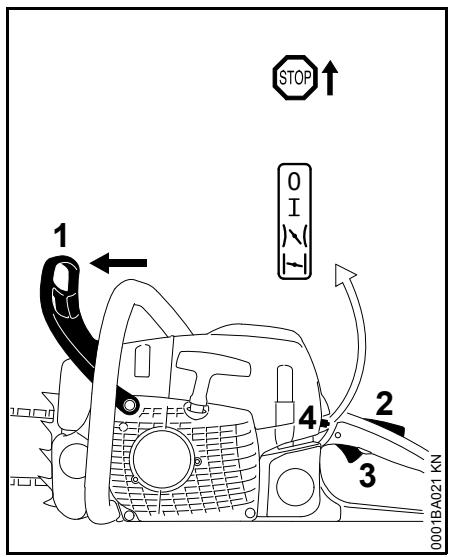 STIHL Ms 311, 391 - Mise en route de la tronconneuse - 2