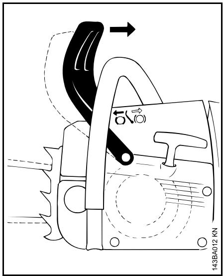 STIHL Ms 311, 391 - Desserrage du frein de chaîne - 1