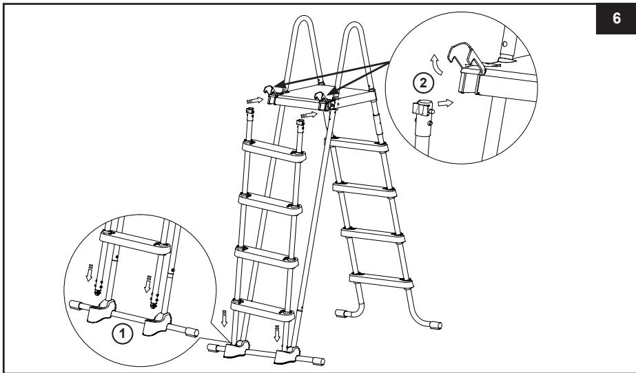 INTEX 48” (122 cm) & 52” (132 cm) - INSTALLATION DE L'ECHELLE (suite) - 3