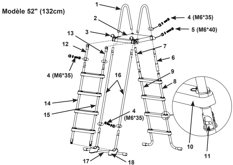 INTEX 48” (122 cm) & 52” (132 cm) - DETAIL DES PIECES - 2