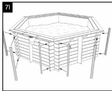 UBBINK hawaii - Le scalette devono essere utilizzate esclusivamente per accedere alla piscina Il peso massimo consentito corrisponde a 150 kg. Quando non sono utilizzato, le scalette devono essere messe in posizione di sicurezza - 87