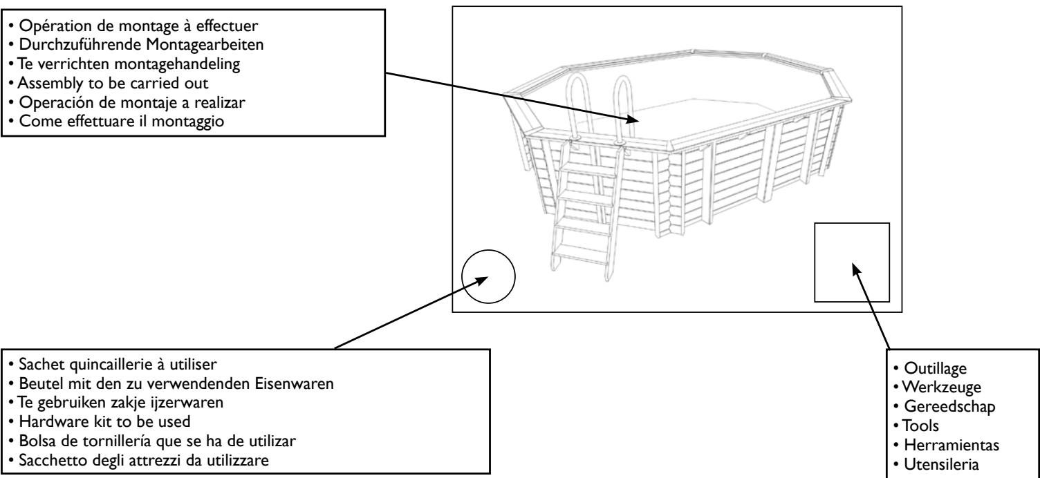 UBBINK Athena - • Key points on the partially sunk swimming pool or on the inground installation - 14