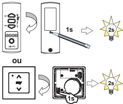 SOMFY 2401162 - 5110251A - Pour effacer une télécommande ou une commande murale sans fil sur le micro-recepteur : - 4